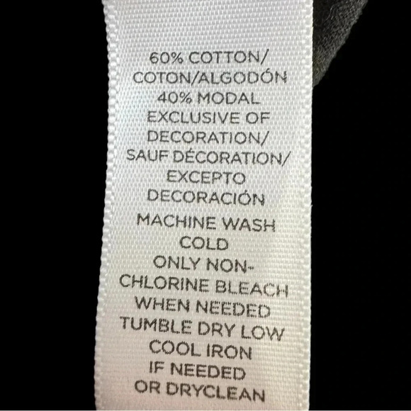 Ann Taylor LOFT Black Tassel Tie Back Short Sleeve Top Knit Blouse Women’s Small - Picture 8 of 9